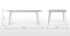 Mesa de Comedor Boone – Hormigón Blanco