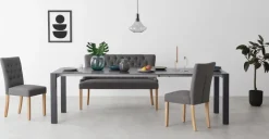 Mesa de Comedor Bramante – Gris Mate