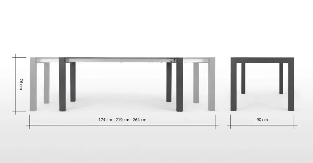 Mesa de Comedor Bramante – Gris Mate