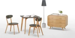 Mesa de Comedor Cuadrada Fjord – Roble y Gris