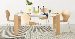 Mesa de Comedor Ethan – Roble y Blanco