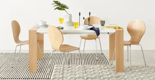 Mesa de Comedor Ethan – Roble y Blanco
