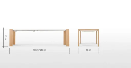 Mesa de Comedor Ethan – Roble y Blanco