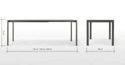 Mesa de Comedor Expansible Swift – Gris Tonal