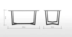 Mesa de Comedor Jaxta – Brillo Gris