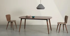 Mesa de Comedor Ovalada Edelweiss – Nogal y Negro