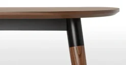Mesa de Comedor Ovalada Edelweiss – Nogal y Negro