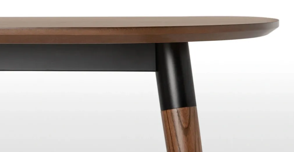 Mesa de Comedor Ovalada Edelweiss – Nogal y Negro