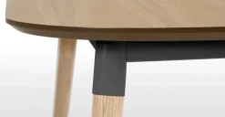 Mesa de Comedor Ovalada Edelweiss – Nogal Claro y Negro