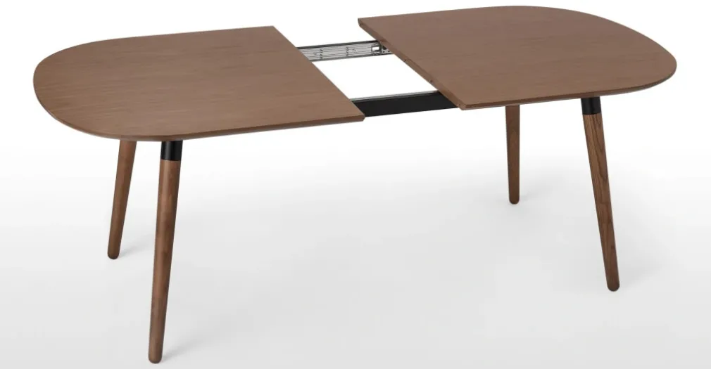 Mesa de Comedor Ovalada Edelweiss – Nogal y Negro