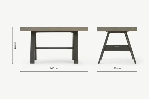 Mesa de Comedor para Exterior Edson – Cemento