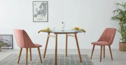 Mesa de Comedor Philly – Roble y cristal