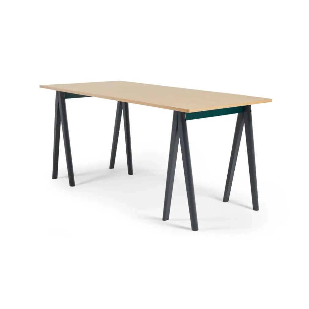 Mesa de Comedor Rectangular Hurst – Roble y Gris