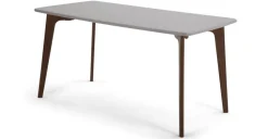 Mesa de Comedor Rectangular Fjord – Roble Oscuro y Gris
