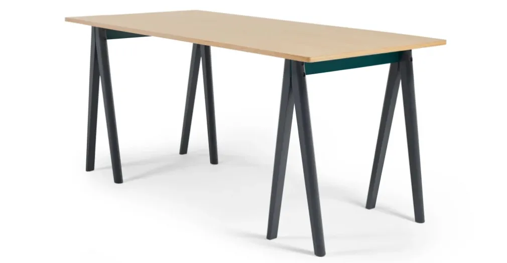 Mesa de Comedor Rectangular Hurst – Roble y Gris