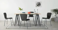 Mesa de Comedor Rectangular Hurst – Roble y Gris
