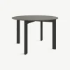 Mesa de Comedor Redonda 4 Asientos Niven – Gris y Negro