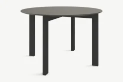 Mesa de Comedor Redonda 4 Asientos Niven – Gris y Negro
