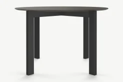 Mesa de Comedor Redonda 4 Asientos Niven – Gris y Negro