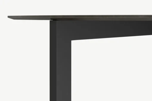 Mesa de Comedor Redonda 4 Asientos Niven – Gris y Negro