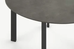 Mesa de Comedor Redonda 4 Asientos Niven – Gris y Negro