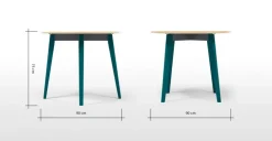 Mesa de Comedor Redonda Hurst – Roble y Azul
