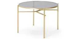 Mesa de Comedor Redonda Stanley – Cristal y Metal