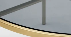 Mesa de Comedor Redonda Stanley – Cristal y Metal