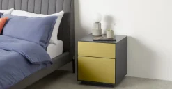 Mesa de Noche Jena – Madera de Mango Gris