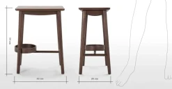 Mesa de noche Penn – Fresno oscuro