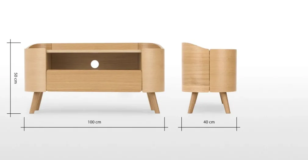 Mueble multimedia Ada – Roble