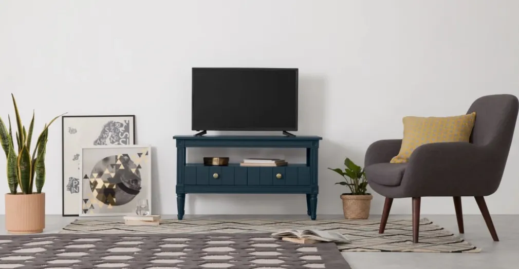 Mueble multimedia Bourbon vintage – Azul oscuro