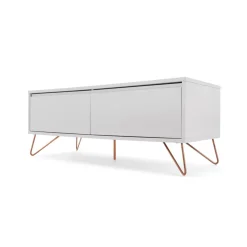 Mueble multimedia Elona – Gris y cobre