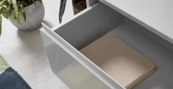 Mueble multimedia Elona – Gris y cobre