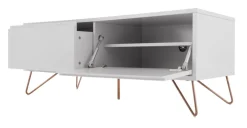 Mueble multimedia Elona – Gris y cobre