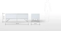 Mueble multimedia Elona – Blanco brillante