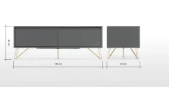 Mueble multimedia Elona – Gris Carbón