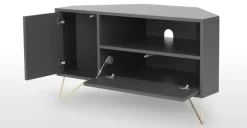 Mueble multimedia esquinero Elona – Gris Carbón