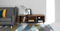 Mueble multimedia grande Luther – Nogal