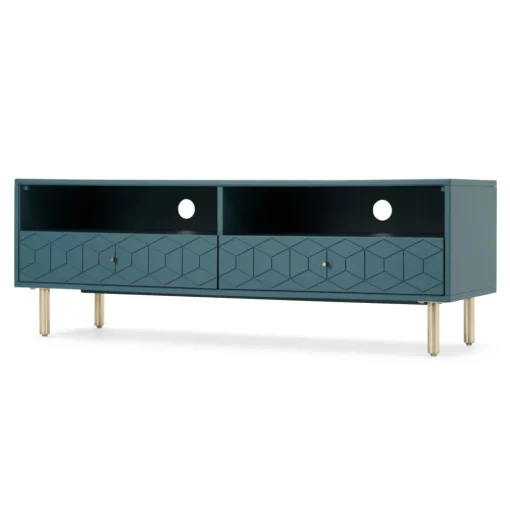 Mueble multimedia Hedra – Azul Cerceta