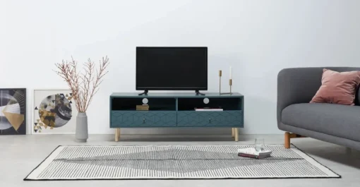Mueble multimedia Hedra – Azul Cerceta