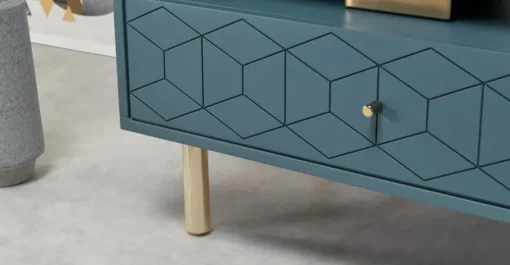 Mueble multimedia Hedra – Azul Cerceta
