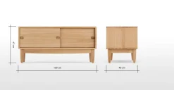 Mueble multimedia Penn – Roble