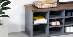 Mueble para recibidor Iona – Gris y pino