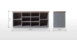 Mueble para recibidor Iona – Gris y pino