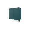 Mueble para recibidor Mino – Azul cerceta y roble