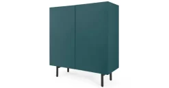 Mueble para recibidor Mino – Azul cerceta y roble
