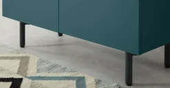 Mueble para recibidor Mino – Azul cerceta y roble