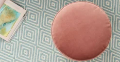 Puf con Base de Acero Inoxidable Hetherington – Palo Rosa