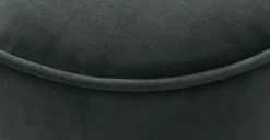 Puf con Base de Acero Inoxidable Hetherington – Gris Medianoche